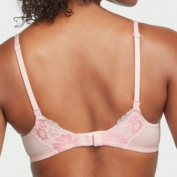NWT Body by Victoria’s Secret Lined Demi Bra Pink Lace Size 36C - Picture 2 of 9